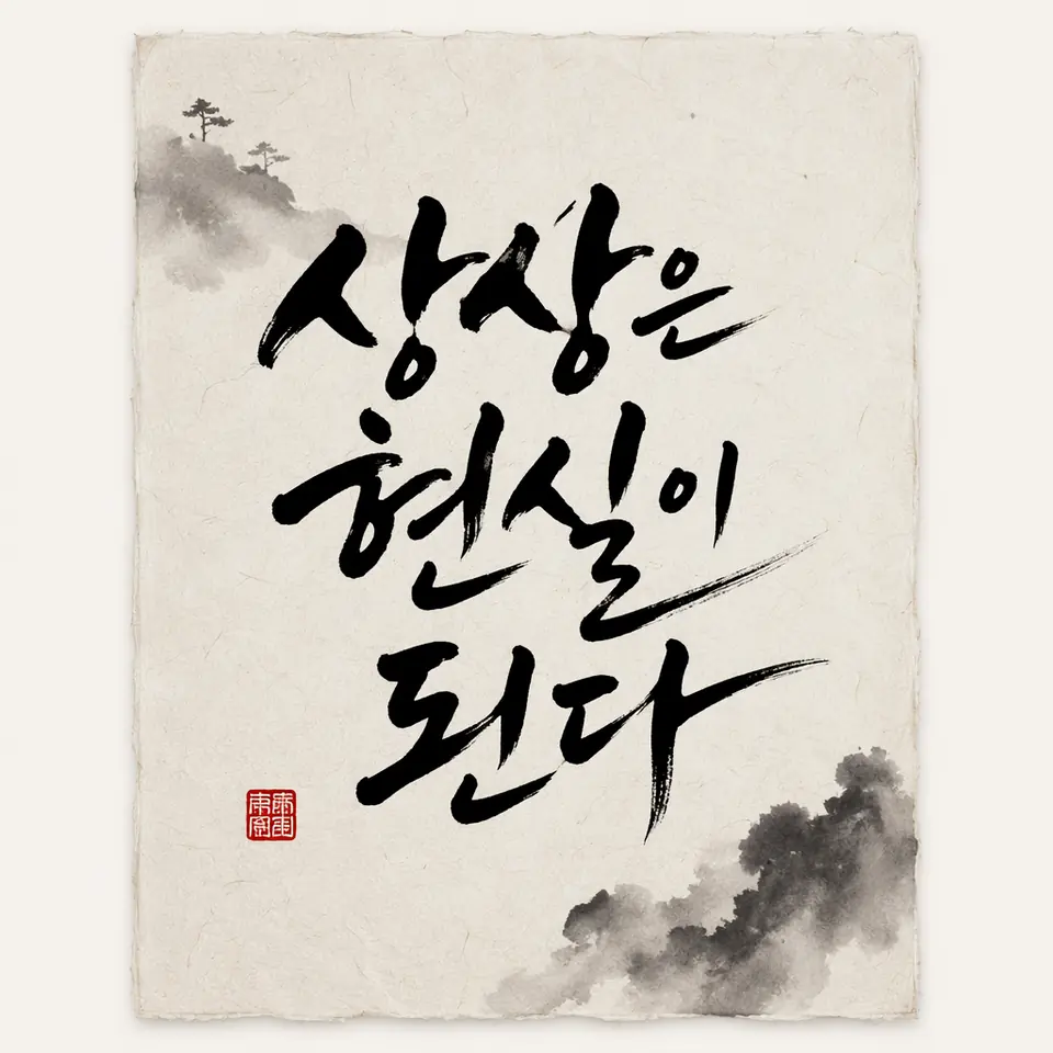 GPT Image 2 generated Korean calligraphy poster
